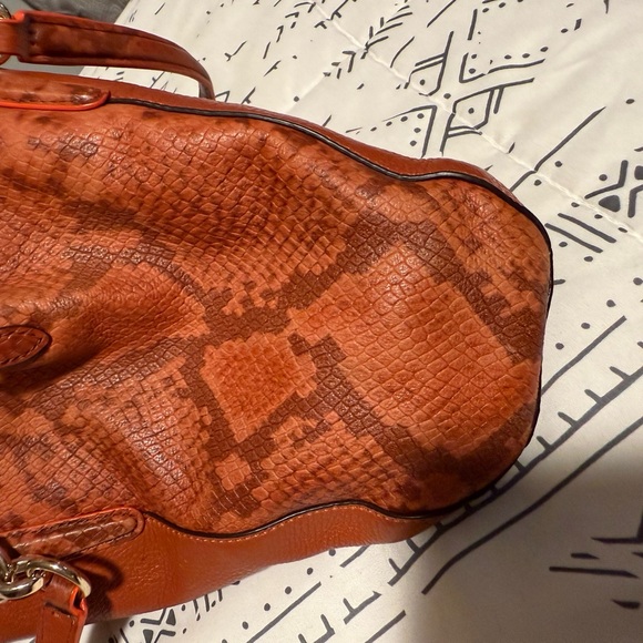 Coach - Brownish / Orange adjustable crossbody bag with snake designs! - Picture 2 of 5